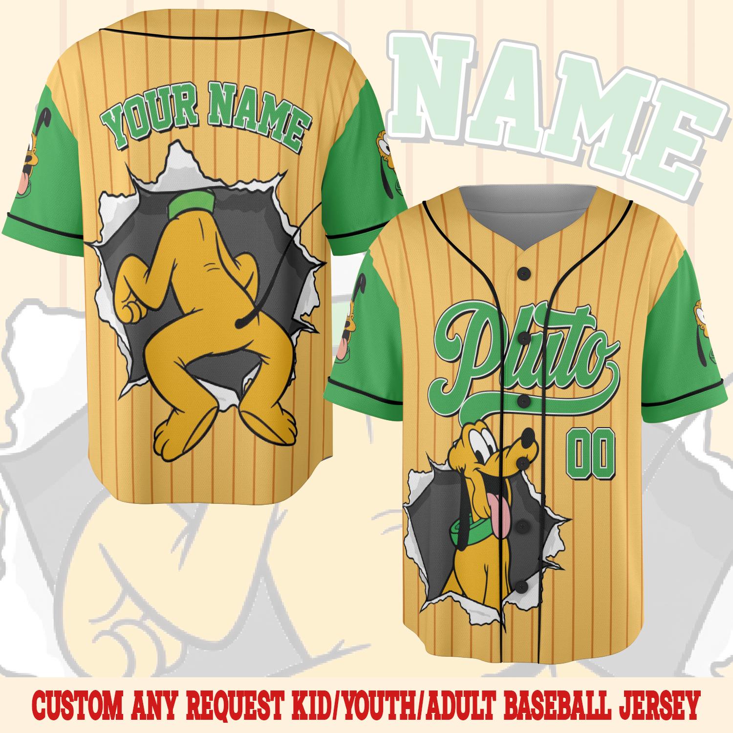 Discover Personalized Mickey Halloween Baseball Jersey, Custom Name Spooky Mouse Baseball