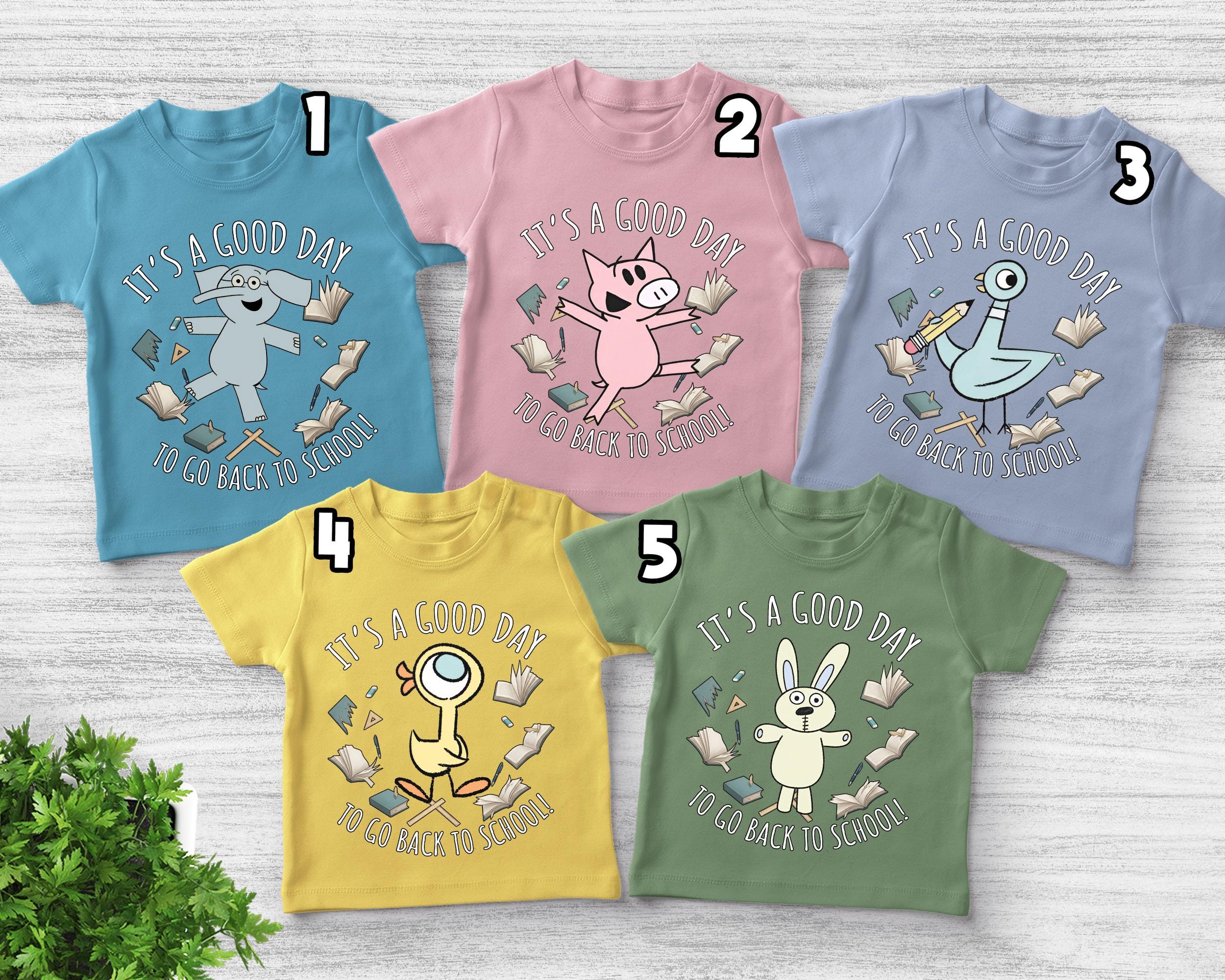Piggie Elephant Back to School Shirt – Mo Willems Elephant & Piggie First Day School Tee, Reading Lover Kids Tee OHT408
