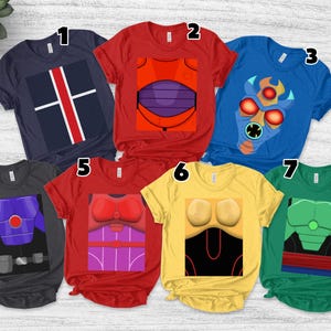 Big Hero 6 Costume Halloween Shirt, Big Hero 6 Shirt, Hiro Hamada Baymax Shirt, Baymax Costume Halloween Party Shirt SKZ411