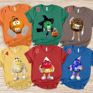 M&M Candies Shirt, M And M Matching Family Shirt, Group MM shirt, halloween cand,y halloween costumes, Halloween M M, Family Costume UL1121