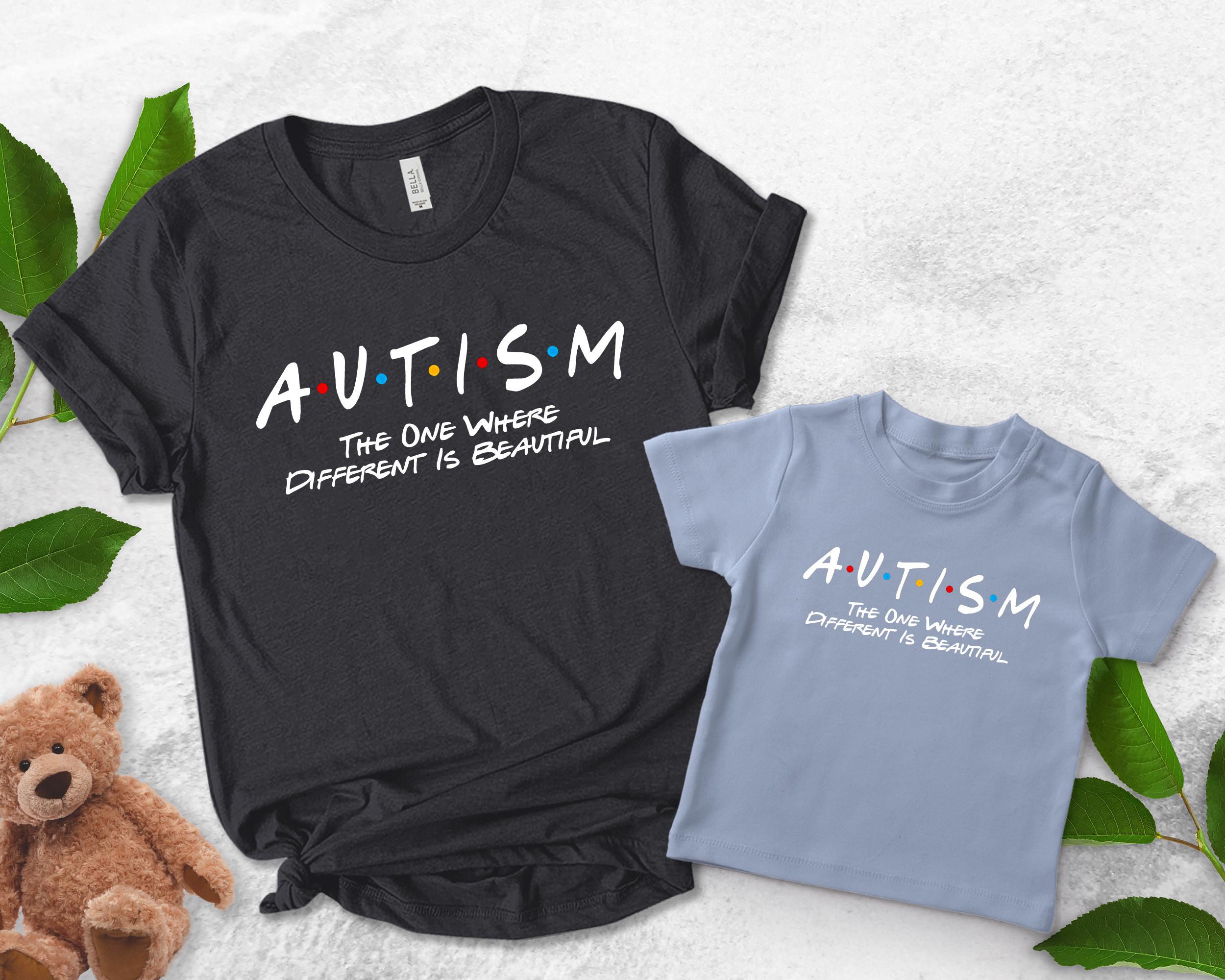 Autism The One Where Being Different is What Makes You Beautiful Shirt, Autism Shirt, Friends Autism Gift Shirt, Autism Awareness UNUW17