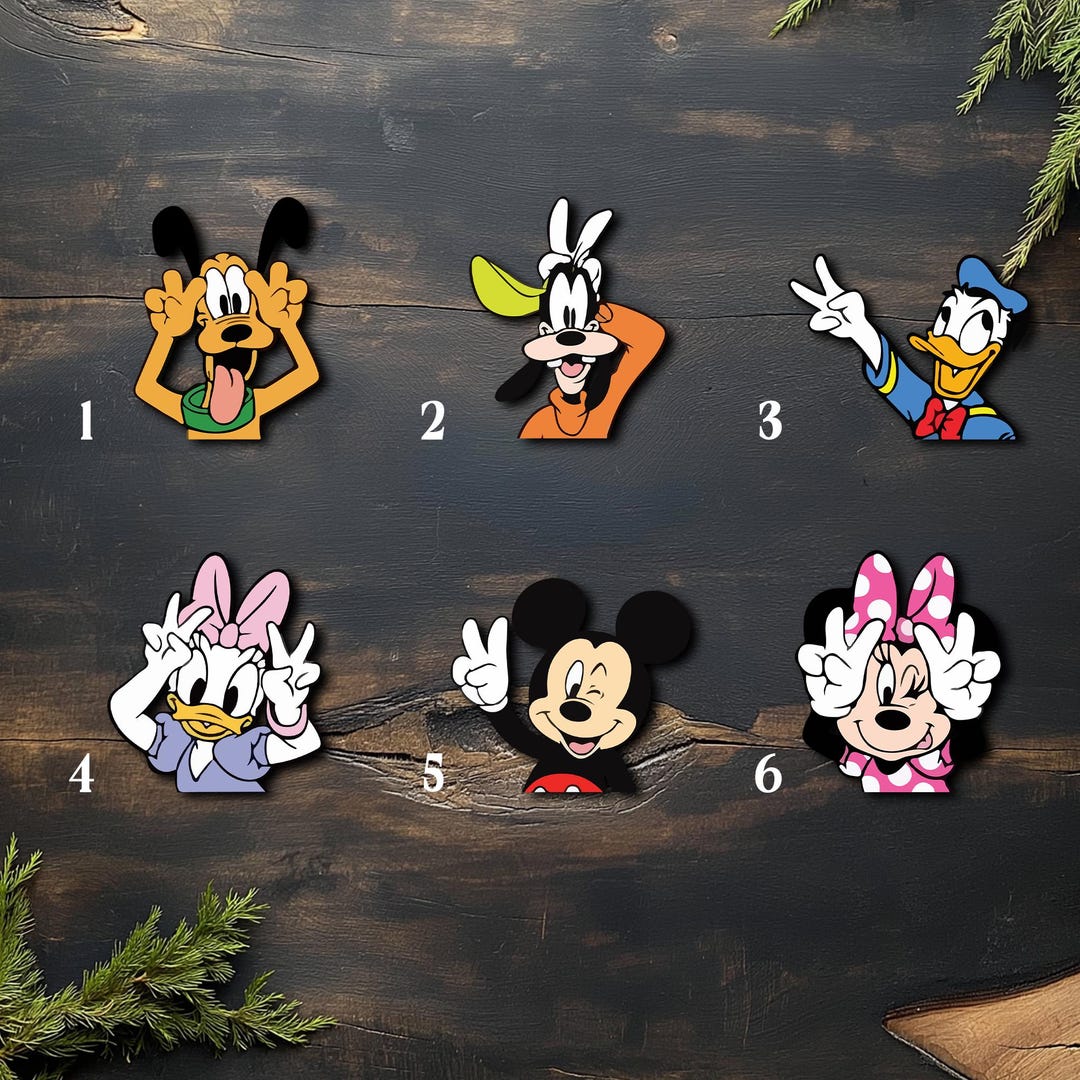 Disney Mickey Mouse Peeking Car Window Decal - Bumper Waterproof Vinyl ...