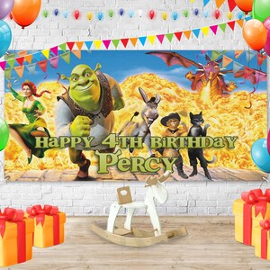 Shrek Birthday Party, Shrek Party Banner, Shrek Birthday Backdrop, Shrek Decorations, Shrek Birthday, Birthday Banner, Shrek Backdrop SK1Y33