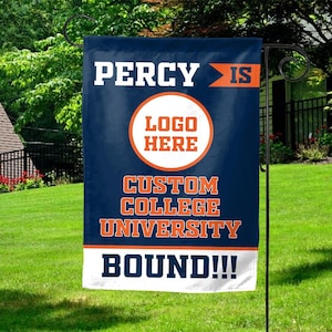 Personalized College Bound Garden Flag, College Logo Flag, Custom Graduate College University Bound Flag UNWX15