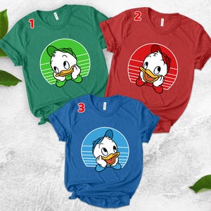 T-shirt Femme Team Louie DuckTales - Taille M Vert - Neuf Sans étiquettes - Disney
