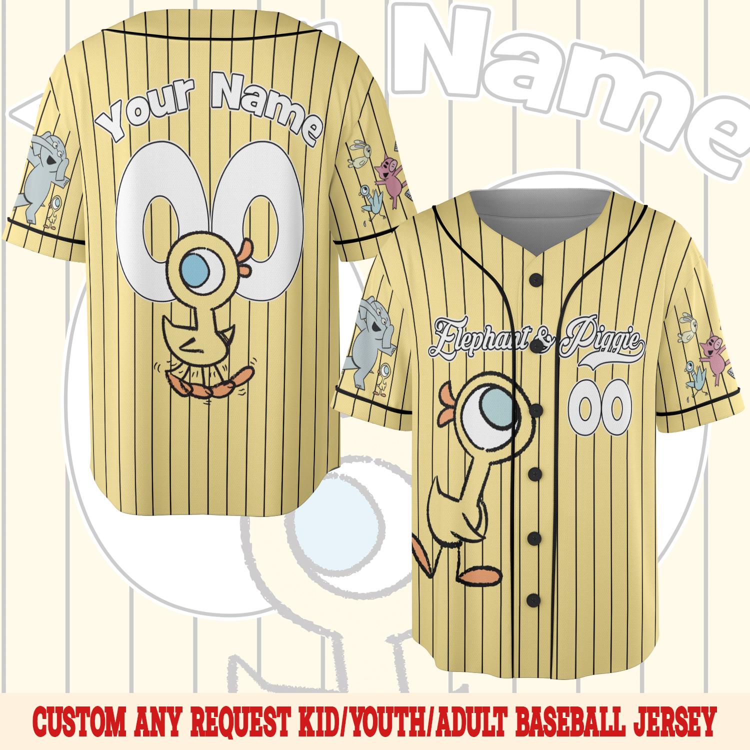 Discover Elephant and Piggie Baseball Jersey  Mo Willems Character Shirt, Teacher Reading Tee