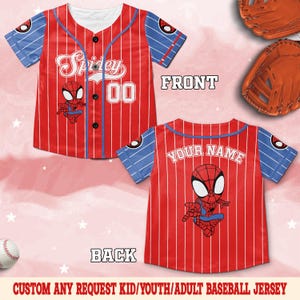 Personalized Spidey and His Amazing Friends Baseball Jersey/Peter Parker Spidey Birthday/Spidey and His Amazing Friends Shirt OHRX03-2