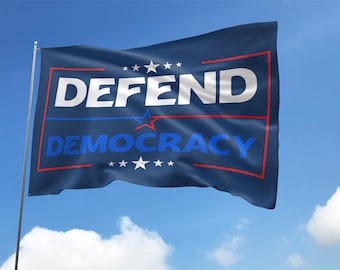 Defend Democracy Flag - Resist Hate Lawn Flag , Anti-Trump Flag , Resist Racism, Resist Fascism Flag  OHQG08