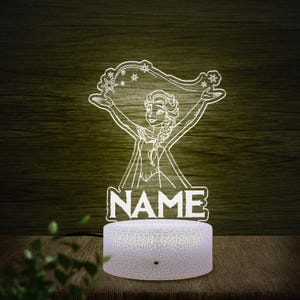 Frozen Elsa Night Light/Frozen Personalized Gift/16 Color LED Kids Room Night Light Lamp/Nursery Decor/Kid Room Decor/Frozen Gift OHTA20