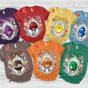 Coquette Bows M&M Candies Shirt,M And M Matching Family Shirt Group shirt halloween candy halloween costumes M M Family Costume Shirt UNYR10