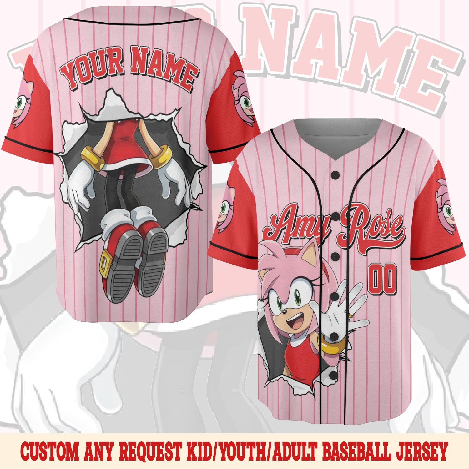 Discover Custom Sonic Halloween Baseball Jersey, Sonic the Hedgehog Jersey