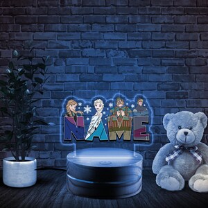 Personalized Frozen Night Light,Personalised Elsa Frozen,Personalized Gifts,Frozen Night Light,Bed Room kids Decor UMAH01-2