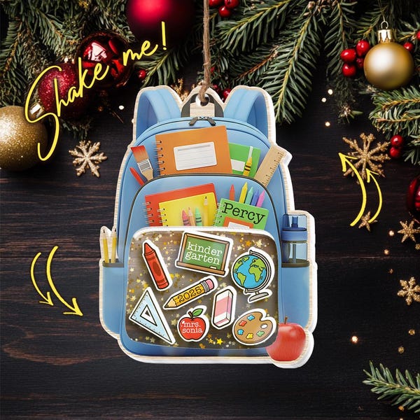 Adorno personalizado para mochila escolar con sonajero, adorno de recuerdo para preescolar y jardín de infancia, regalo para profesores y alumnos UN4K11