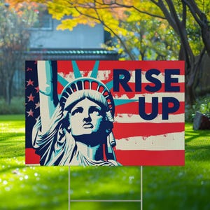 Resist Yard Sign/Resist Rise Up Lawn Sign/Anti-Trump Sign/Pro Women's Rights/Resist Racism/Resist Fascism Yard Sign with Metal HStake OHRX15
