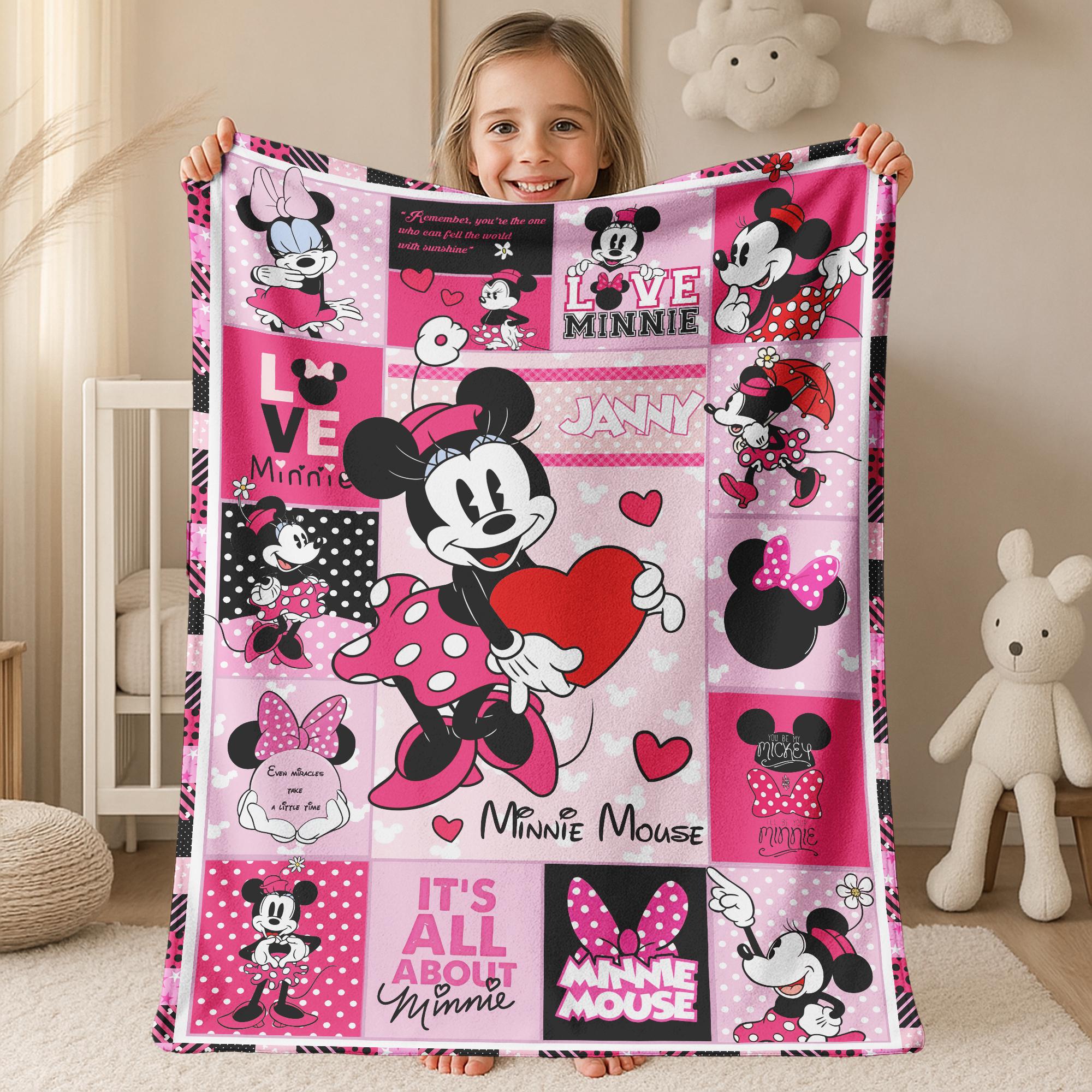 Discover Personalized Minnie Mouse Blanket, Minnie Mouse Fleece Blanket