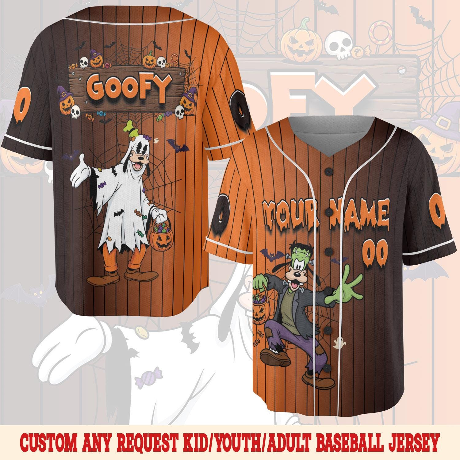 Discover Custom Mickey And Friends Halloween Baseball Jersey