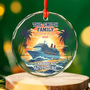 Personalized Cruise Christmas Ornament/Cruise Ship Ornament/Vacation Keepsake/Cruise Lover Gift/Cruise Christmas Gift, Family Cruise OHXN02