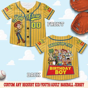 Custom Toy Story Baseball Jersey, Disney Toy Story Baseball Jersey, Disney Baseball Team Outfit, Toy Story Jersey Gift UNZC17-01