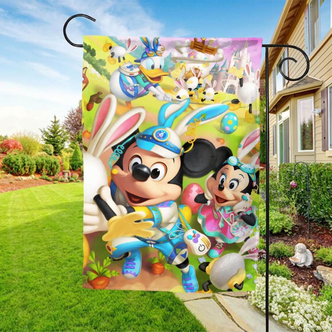 Disney Easter Eggs House Flag/disney Easter Garden Flag/disney Mickey ...