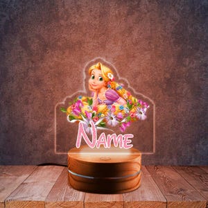 Princess Rapunzel Night Light/Rapunzel Customized Night Light/Personalized Name Night Light/Gift For Kids/LED Light  O-01032358-mk-01