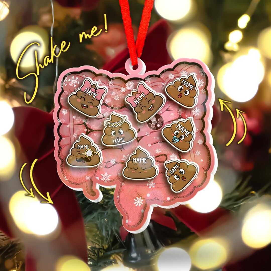 Personalized Intestines Xmas Shaker Ornament, GI Doctor Gift ...