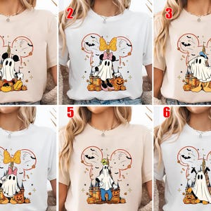 Mickey Ghost Shirt, Disney Watercolor Castle Shirt, Disney Halloween Castle Shirt, Minnie Halloween Shirt, Disney Shirt SLXN23