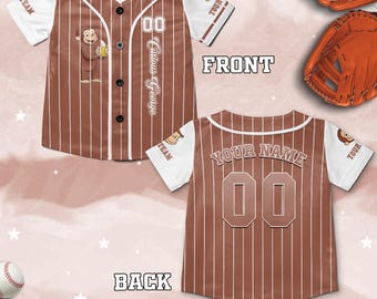 Curious George Birthday Baseball Jersey, Curious George Baseball Shirt, Curious George Birthday Jersey Shirt, Custom Baseball Jersey SLVZ13