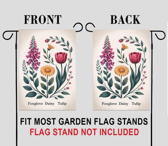 Foxglove Daisy Tulip Flag/fdt Flag, Feminist Flag, Funny Political