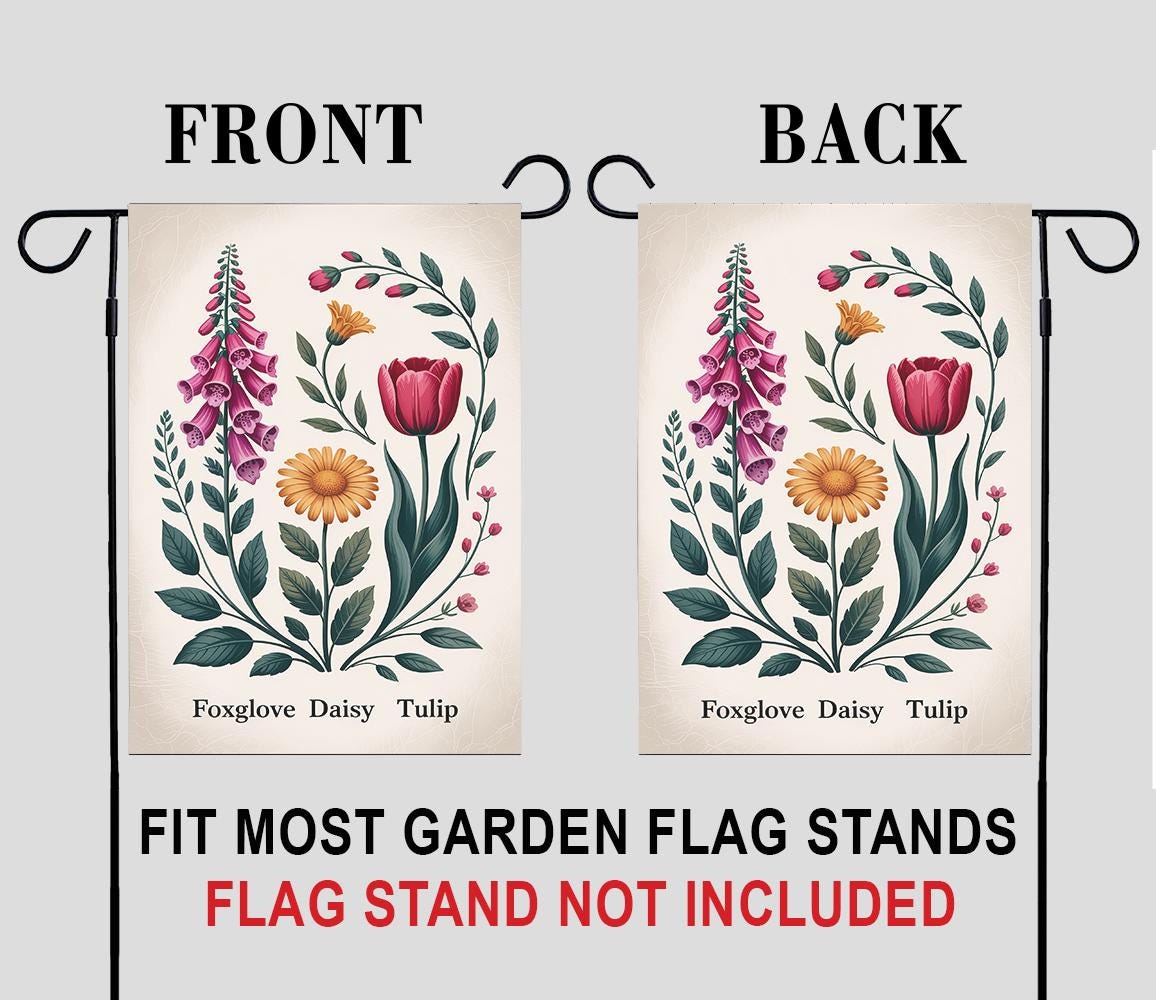 Foxglove Daisy Tulip Flag/fdt Flag, Feminist Flag, Funny Political