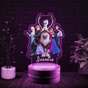 Personalized Frozen Night Light,Personalised Elsa Frozen,Personalized Gifts,Frozen Night Light,Bed Room kids Decor UMAH01-3