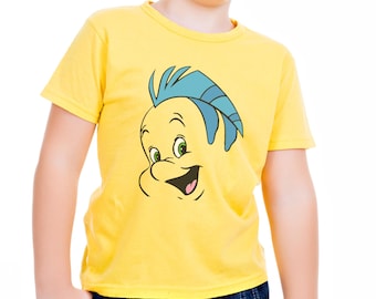 Little Mermaid Birthday Shirt/Flounder and Sebastian Couple Shirt/Ariel Family Birthday Shirt/Little Mermaid Toddler Shirt O-24042308