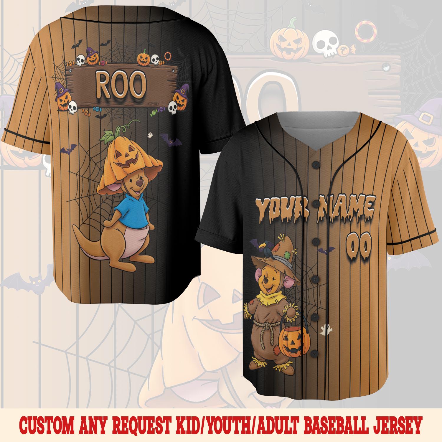 Discover Custom Disney Winnie the Pooh Halloween Baseball Jersey, Custom Disney Jersey
