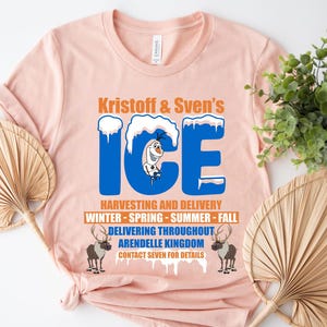 Disney Frozen Kristoff & Sven&#39;s Ice Harvesting And Delivery Shirt, Arendelle Kingdom, WDW Magic Kingdom Disneyland Family Vacation OHSX20