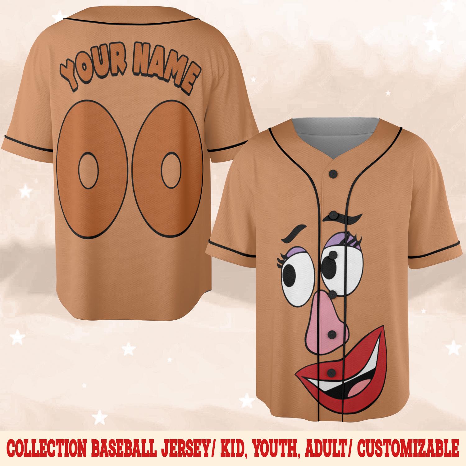 Discover Toy Characters Head Face Couple 3D Baseball Jersey, Potato Head Matching Jersey