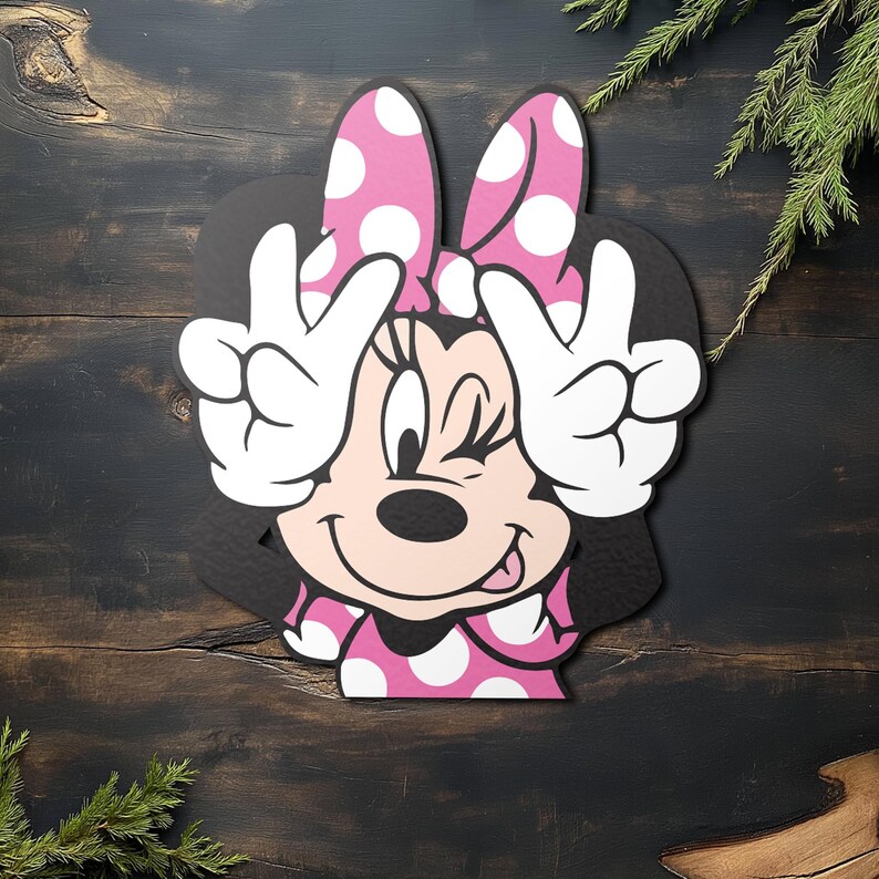 Disney Mickey Mouse Peeking Car Window Decal - Bumper Waterproof Vinyl ...