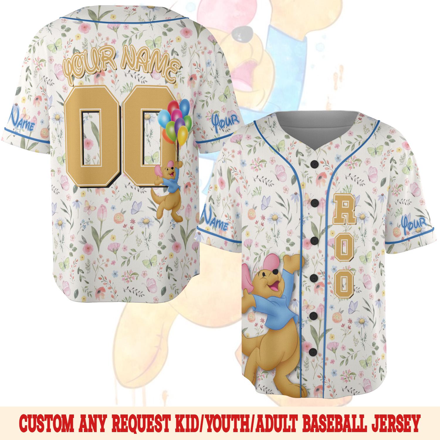 Discover Custom Disney Roo Baseball Jersey, Winnie The Pooh Shirt, Personalized Disney Jersey