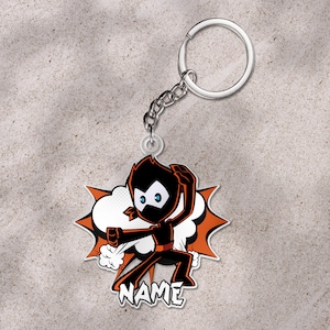 Custom Ninja Kidz keychain, Ninja Kidz Warrior keychain, Ninja Warrior, Custom Name, Ninja in Training UMAN01-4