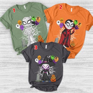 Spidey and His Amazing Friends Halloween Group Shirt, Disney Spidey Halloween Shirt, Halloween Spidey Shirt, Halloween Matching UN2U01