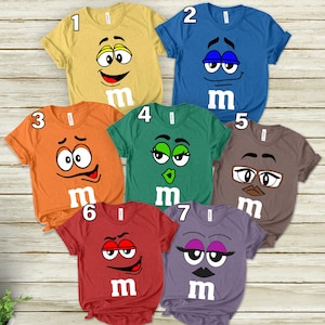 M&M Candies T Shirt, M And M Matching Family Shirt Group MM shirt halloween candy halloween costumes Halloween M M Family Shirt SE-22052311