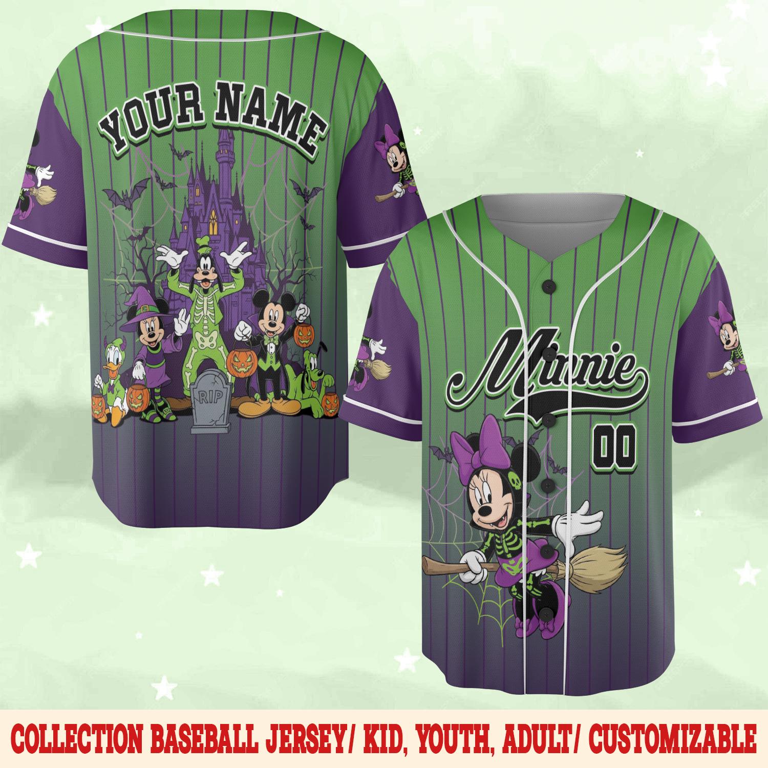 Discover Personalized Disney Mickey And Friends Oogie Boogie Halloween Baseball Jersey