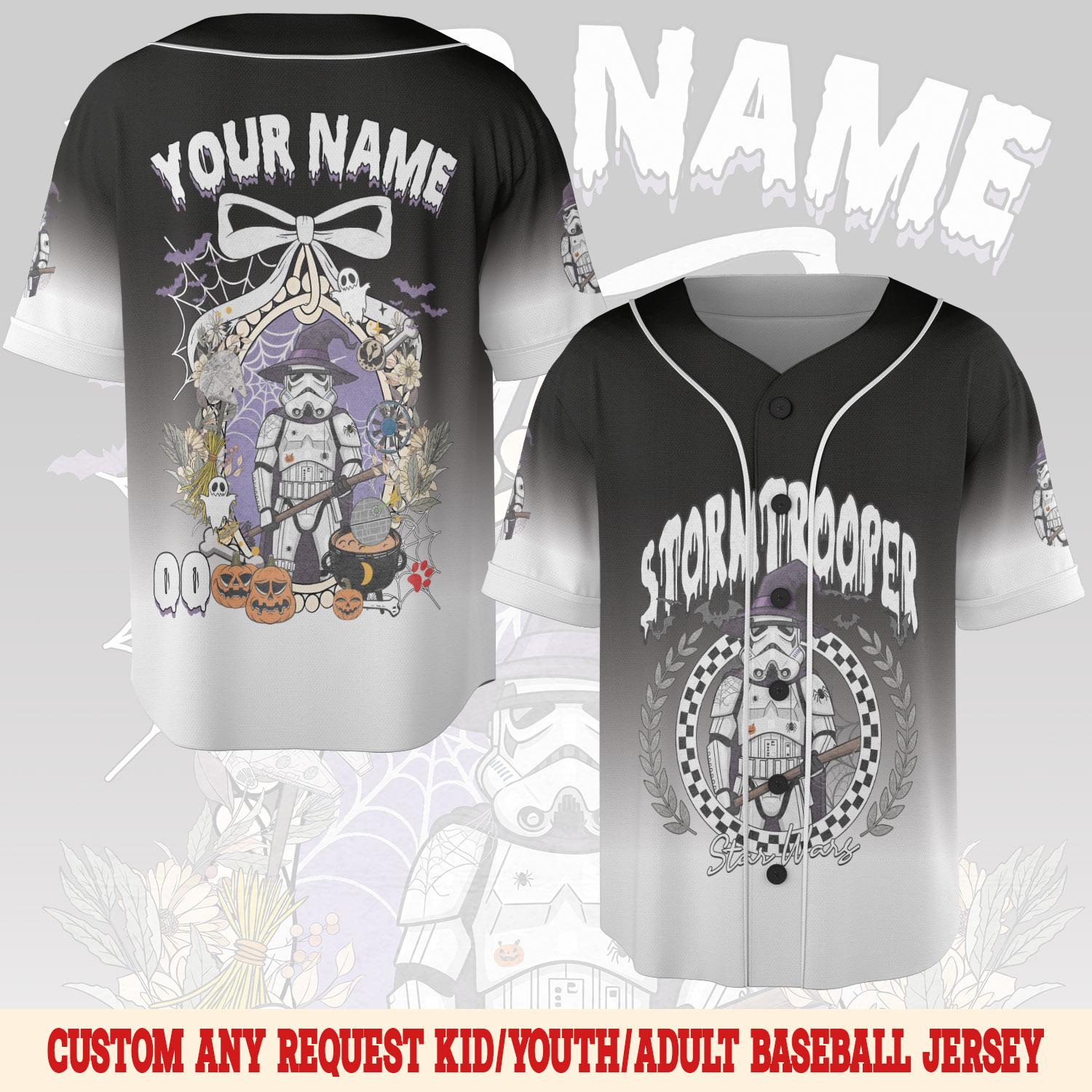 Discover Personalized Disney Star Wars Halloween Baseball Jersey Matching Family Outfit
