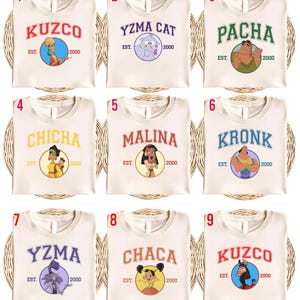 Emperors New Groove Shirt, Epcot Family Birthday Shirt, Emperor&#39;s New Groove Co 2000 Shirt, Kuzco Kronk Yzma Pacha, Disney Adventure SLVZ21