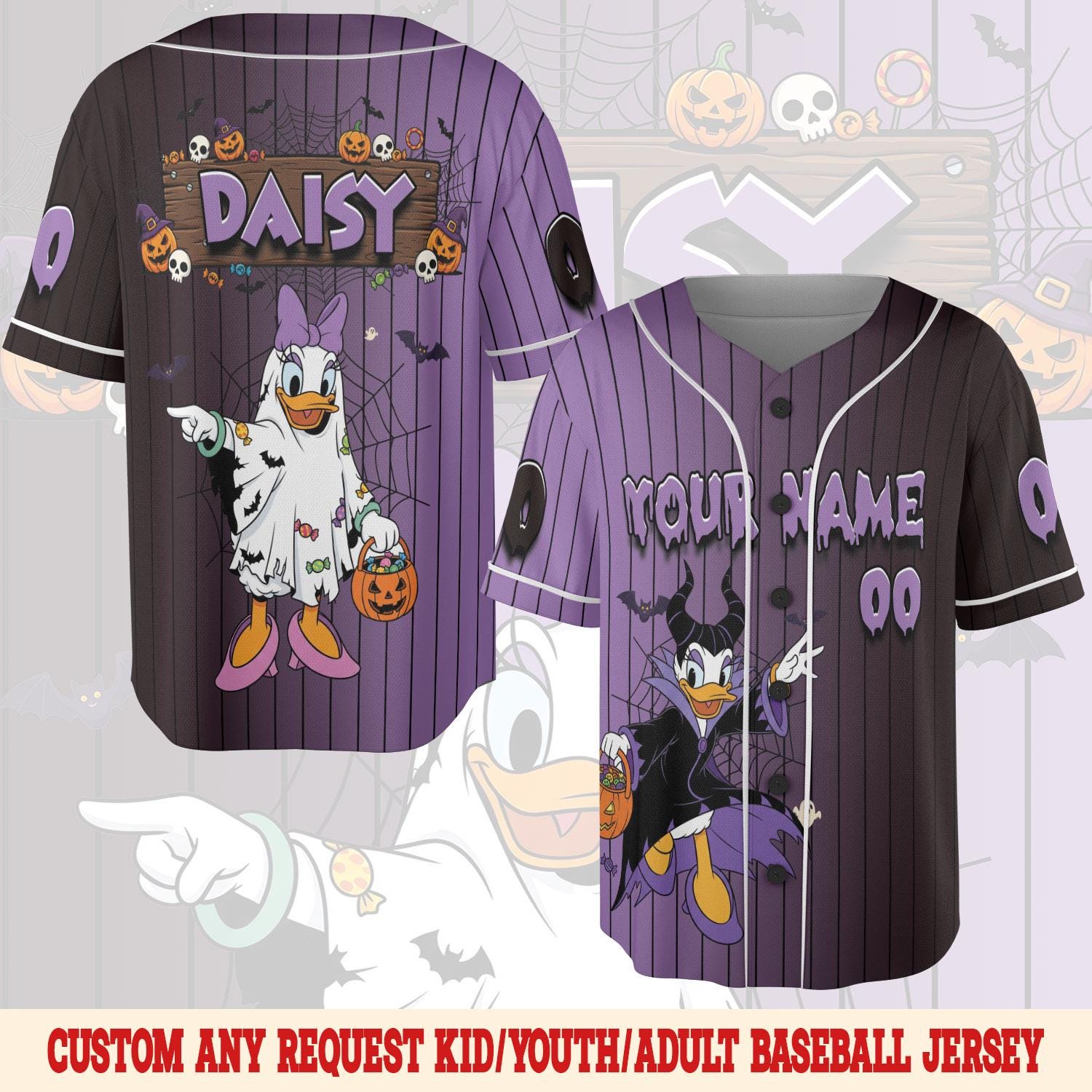 Discover Custom Mickey And Friends Halloween Baseball Jersey