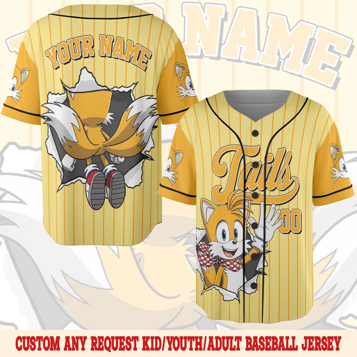 Discover Custom Sonic Halloween Baseball Jersey, Sonic the Hedgehog Jersey