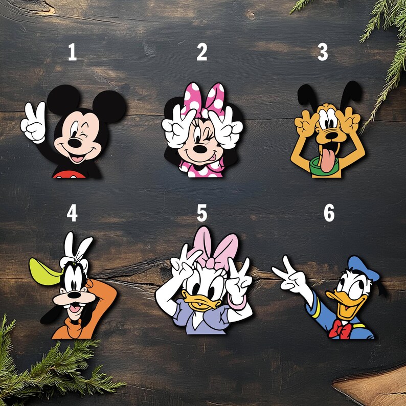 Disney Mickey Mouse Peeking Car Window Decal - Bumper Waterproof Vinyl ...