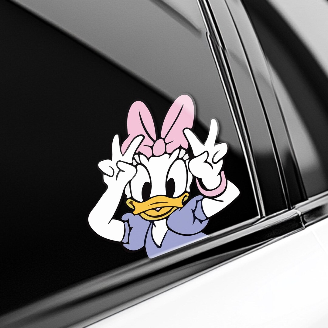 Disney Mickey Mouse Peeking Car Window Decal - Bumper Waterproof Vinyl ...