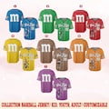 Personalized M&M Candy Birthday Baseball Jersey/M And M Birthday Baseball Jersey/M and M Candy Shirt/Birthday Jersey/Birthday Gift OHUX01