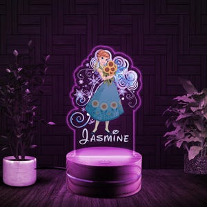 Personalized Frozen Night Light,Personalised Elsa Frozen,Personalized Gifts,Frozen Night Light,Bed Room kids Decor UMAH01-5