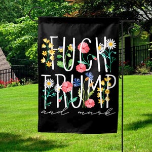 Subtle Fck Trump and Musk Flag, Women&#39;s Rights Flag, Equal Rights, Anti Trump, Anti Musk, Roe v Wade Flag OHS306