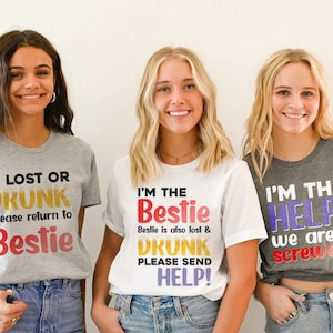 Funny Matching Party Shirts/If Lost Or Drunk Return To Bestie/Best Friends Shirts/Funny Drinking Tees/Funny Squad Shirts/Girls Night KBTD39
